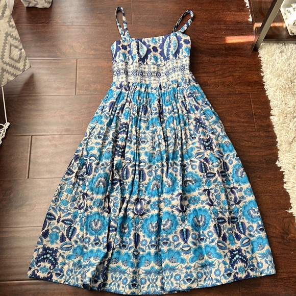 Taylor Blue Paisley Print Midi Dress - Picture 6 of 8